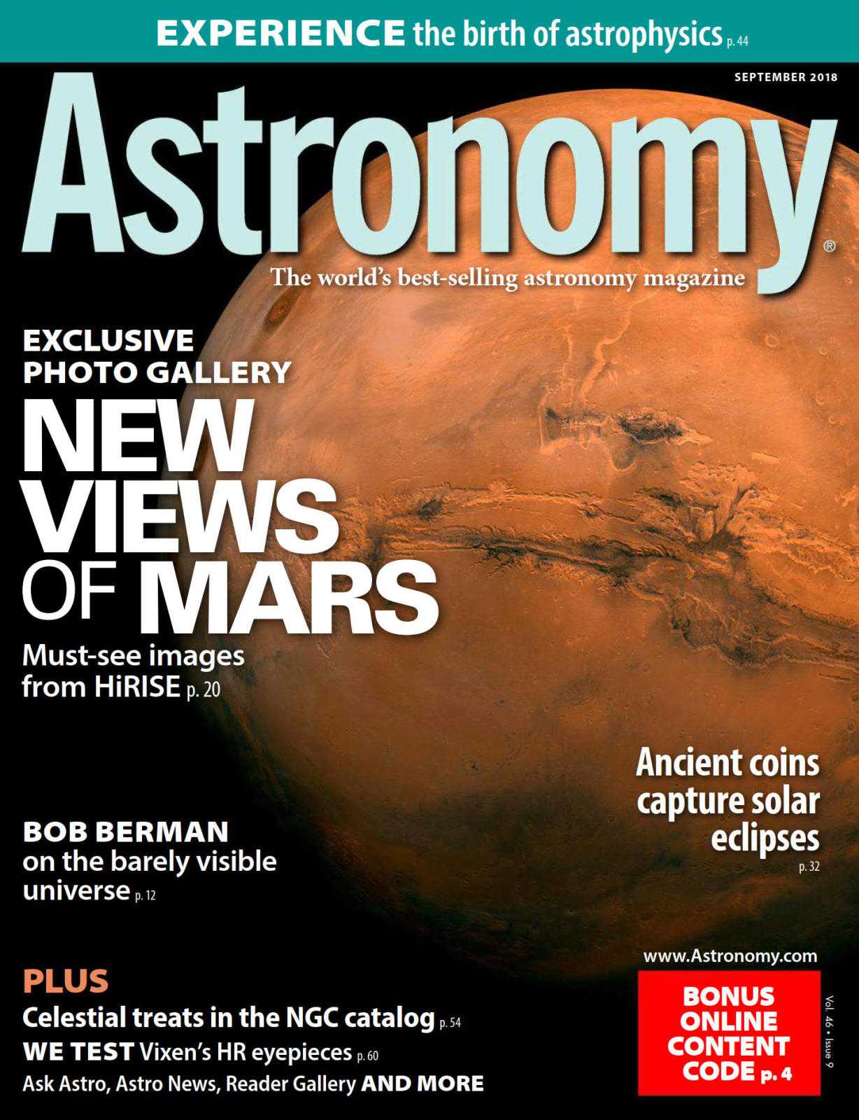 Astronomy 天文学杂志 SEPTEMBER 2018